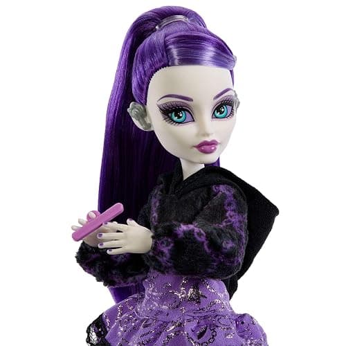 Monster High Self-Scare Secrets Spectra Vondergeist Doll and Accessories Set with 13 Realistic Surprises like Manicure Kit and Record Player, JHK46 thumbnail 2