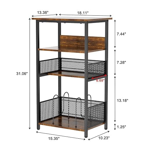 Huxitocan Record Player Stand with Storage Up to 100 Albums and 40 CDs, 4 Tier Vinyl Record Storage for Living Room, Turntable Stand with Record Holder & Display Shelf thumbnail 7
