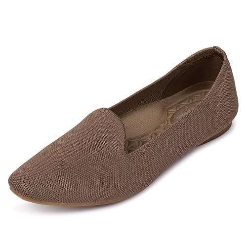 Frank Mully Women's Knitted Square Toe Flats Comfortable Loafer Shoes Office Work Shoes Lightweight thumbnail 7