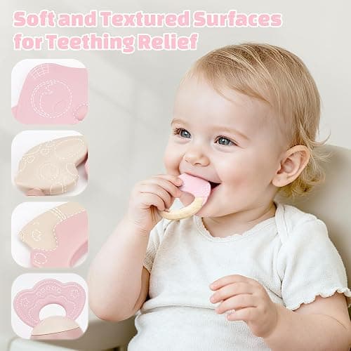 Hochet Bébé 10 Pièces | Jouet de Dentition et d'Eveil pour Garçon et Fille de 0-12 Mois | Cadeau de Naissance Idéal thumbnail 4