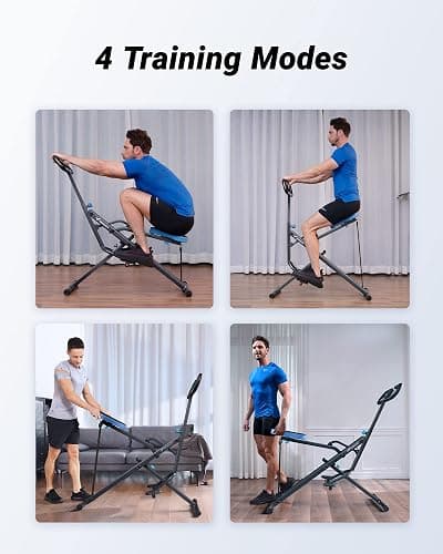 MERACH Squat Machine, Squat Rowing Machine with Adjustable Resistance, 350 LBS Max Weight Capacity, Easy Setup & Foldable, Glutes & Leg Home Workout Machine thumbnail 3