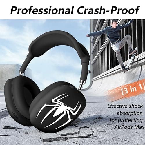 3-in-1 Silicone Case Cover for AirPods Max Headphones, Apple AirPod Max Accessory Protective Cover, Headband/Ear Cups/Ear Pad Covers, Anti-Scratch and Sweatproof thumbnail 6