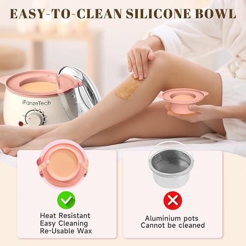 Wax Warmer Waxing Kit for Women: Wax Melt Warmer Hair Removal with 5 Packs Waxing Beads &30 Waxing Sticks, Painless Wax Kit for Full Body Brazilian Bikini Legs Facial -at Home Waxing Pot Hair Removal thumbnail 8