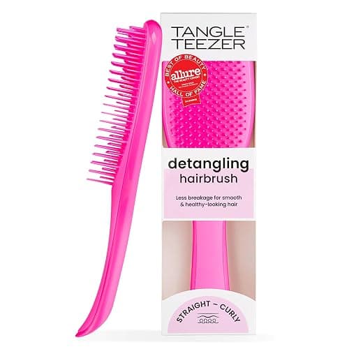 Tangle Teezer Ultimate Detangler Brush for Wet & Dry Hair, Eliminates Knots & Reduces Breakage for Straight to Wavy Hair Types, Runway Pink - Image 1