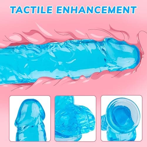 7 Inch Realistic Silicone Dildo, Soft Blue Dildos Sex Toy with Strong Suction Cup, Adult Toys for Vaginal G-Spot and Anal Play, Waterproof Flexible Lifelike Penis for Women Men Beginners Couples thumbnail 5