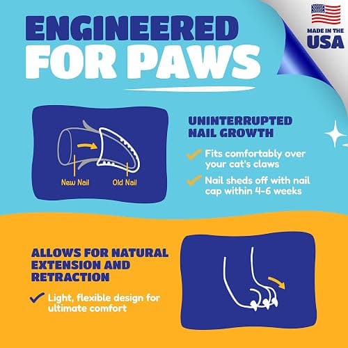 Soft Claws Nail Caps for Medium Cats – (40 Caps, Pink) - Veterinarian-Developed | Protects Furniture & Skin - Easy to Apply, Long-Lasting Anti-Scratch Soft Cat Claw Covers thumbnail 7