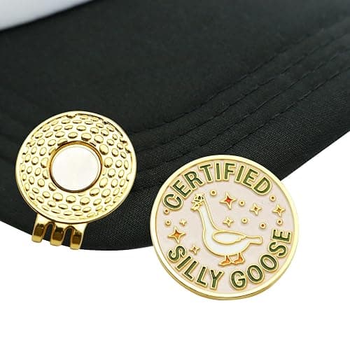 WUSUTE Funny Certified Goose Golf Ball Marker, Unique Magnetic Hat Clip for Golfers, Cool Golf Accessories for Men Women Golf Lovers - Image 1