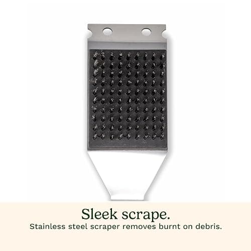 Cuisinart Stainless Steel 16.5" Long Handle Grill Cleaner Brush and Scraper for BBQ, Griddle, Grills, Cookout Tool, Grill Brush for Outdoor Grills BBQ Accessories thumbnail 6