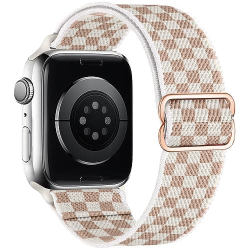MITERV Stretchy Nylon Loop Bands Compatible with Apple Watch 38mm 40mm 41mm 42mm 44mm 49mm 46mm Adjustable Soft Elastics Strap Compatible with Apple Watch SE Ultra iWatch Series 10/9/8/7/6/5/4/3/2/1 Women Men - Image 1