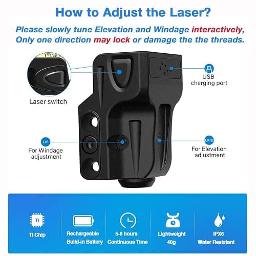 Gmconn Rechargeable Green/Blue/Red/IR/Purple Beam, Low Profile Beams Compatible with 21MM Rail thumbnail 5