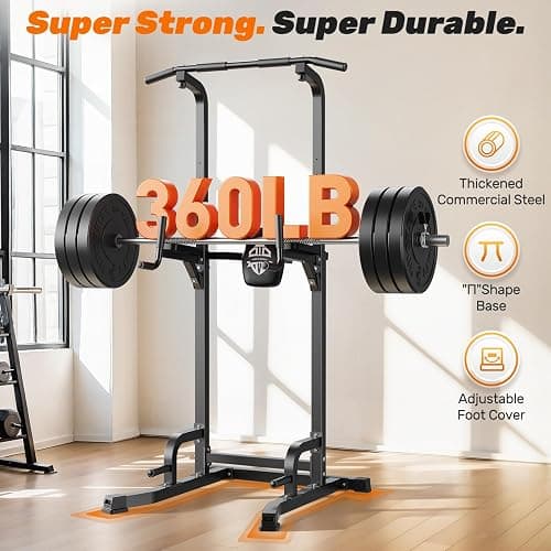 Sportsroyals Power Tower Pull Up Bar Station, 450LBS Stable Pull Up Dip Station for Home Gym Strength Training Equipment | FED Fitness thumbnail 2