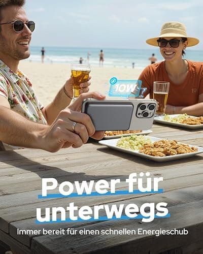 Powerbank für Magsafe, TRKOY Slim Magnetische Power Bank für iPhone 5000mAh | Schnellladen Kabellose Powerbank mit USB-C Ausgang, Externe Handyakkus für iPhone 17/16/15/14/13/12 Serie thumbnail 6