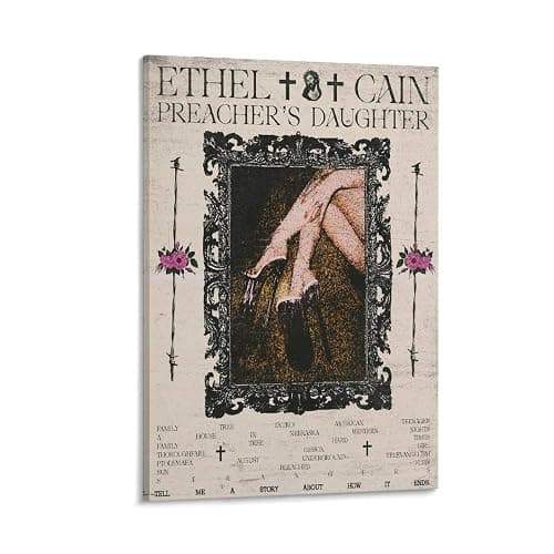 Ethel Cain Poster Preacher's Daughter Canvas Poster Bedroom Decor Office Decor Gifts Frame-style 12x18inch(30x45cm) - Image 1