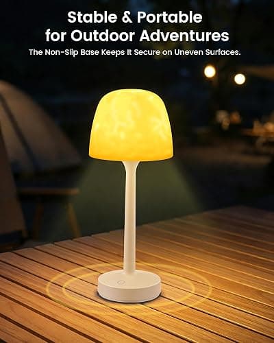 Yoomue Waterproof Shower Lamp with Ocean Wave Projector for Bathroom, Cordless Rechargeable Bath Light with 16 Color Changing,Table Lamp with Soft 360˚Glow for Bathtub, Night Shower & Relaxing Dating thumbnail 9
