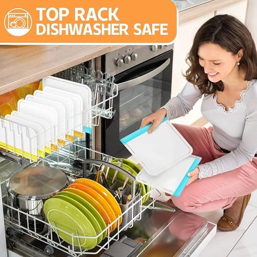 10 Pack Dishwasher Safe Reusable Bags, Leakproof Reusable Freezer Bags, BPA Free Food Storage Bags for Lunch Marinate Food Travel - 3 Gallon 3 Snack 4 Sandwich Bags thumbnail 3