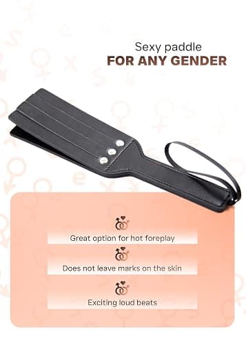Breathable Mouth Ball for Women, Faux Leather Paddle for Couples, Adult Set for Bedroom Play thumbnail 6