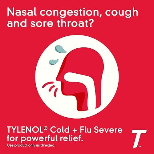 Tylenol Cold + Flu Severe Medicine Caplets for Fever, Pain, Cough & Congestion, 24 ct. - 24 Count (Pack of 1) - Cold + Flu - Caplets thumbnail 4