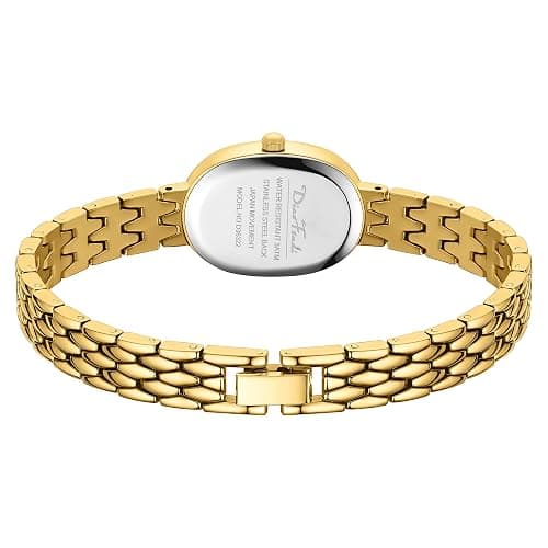 Diaofendi Petite Vintage Oval Gold Women’s Watch, Waterproof Elegant Watch with Japanese Quartz Movement, Adjustable Strap with Tool thumbnail 4