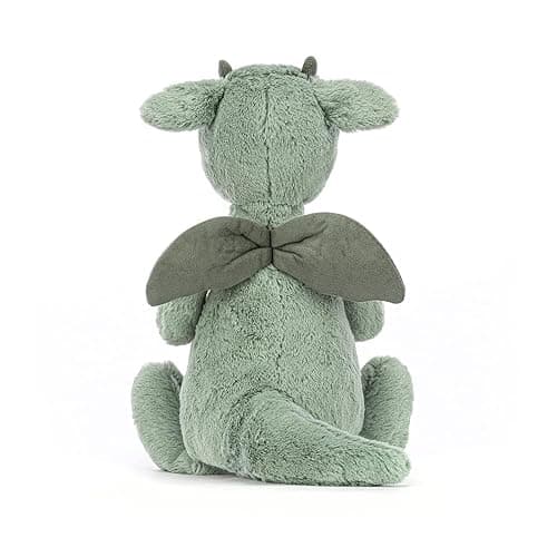 Jellycat Bashful Dragon Stuffed Animal, Medium 12 inches - Mythical Plush Toy - Classic Children's Gift thumbnail 4