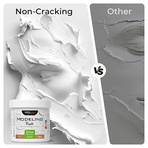 Nicpro Modeling Paste 571 ml / 28.2 oz for Acrylic Painting, High Density Acrylic Medium for Texture Art and Thickness, Structural Molding Texture Paste for Canvas Paint, Art Projects, DIY, 3D Effect thumbnail 3