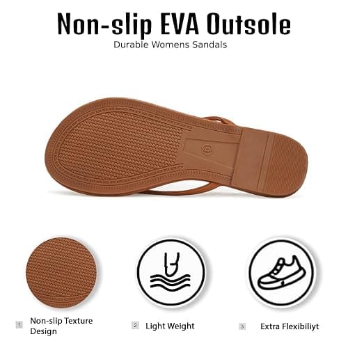 MOAILAOZI Flip Flops for Women With Memory Foam Insole Support,Soft Fabric Fits Comfortably Lightweight Slippers, Non-Slip Durable Beach Sandals Slip On Thong Cushion Flat Dressy thumbnail 5
