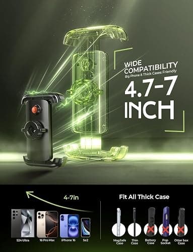 LISEN Bike Phone Holder, [Super Easy Install] Ultra Stable Motorcycle Phone Mount, Bicycle Handlebar Holder Mount for Adults Kids, Bike Bicycle Ebike Gear Accessories, for iPhone Samsung Google Pixel thumbnail 3