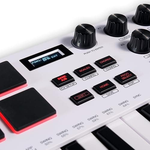Akai Professional MPK Mini Plus - USB MIDI Keyboard Controller with 37 Mini Keys, 8 MPC Pads, Sequencer, MIDI/CV/Gate I/O and Native Instruments Sound Package, White Limited Edition thumbnail 19