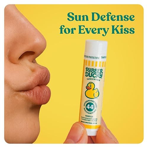 Rubber Ducky | Lip Balm with SPF 44, Water Resistant Sunscreen Lip Balm | Vegan, Untinted, Vanilla Flavor, with Vitamin E | All Season - Broad Spectrum Sunscreen for Lips thumbnail 3