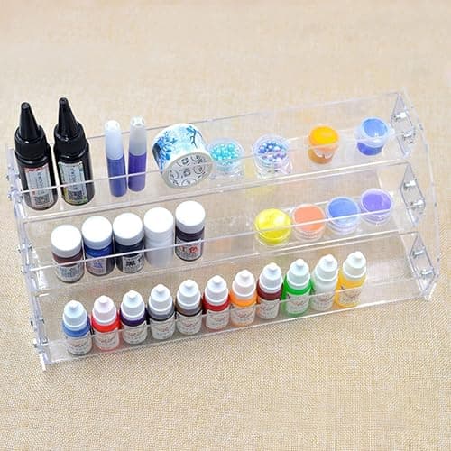 Nail Polish Organizer 6 Tier Acrylic Nail Polish Ink Rack Essential Oil Stand Holder Display Stand Holds, Clear Makeup Organizer, Easy Assemble (6 tiers) thumbnail 6