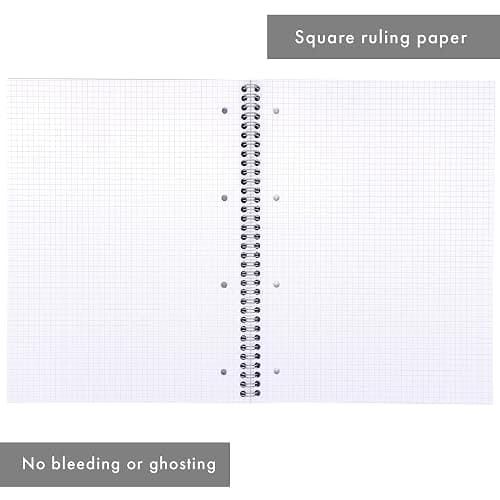 Pukka Pad, A4 Squared Metallic Jotta Book Bulk 1 Pack – 29.7 x 23cm – Wirebound Notebook with 80GSM Paper – Features 4-Hole Punch Margins and Perforated Edges - 200 Pages, Green thumbnail 4