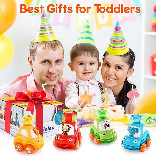 Cars Toys for 1 Year Old Boy Birthday Gift: Press and Go Toys Cars for Toddlers 1-3 Baby Toys 12-18 Months Toddler Toys Age 1-2 One Year Old Boy Toys First Birthday Gifts for 1-3 Year Old Boys Girls thumbnail 2