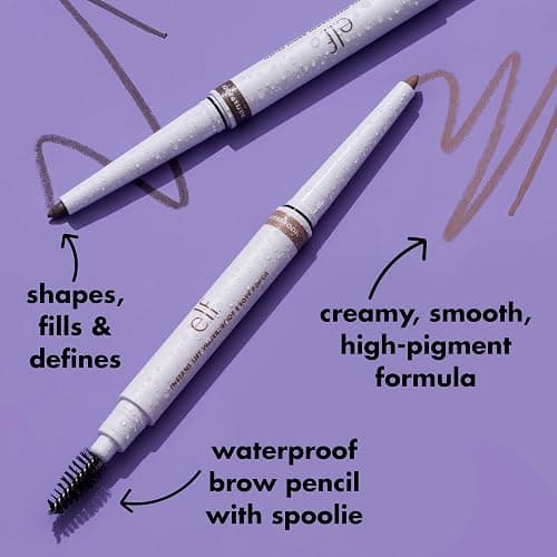 e.l.f. Instant Lift Waterproof Brow Pencil, Long-Lasting Eyebrow Pencil For Grooming & Shaping Brows, Vegan & Cruelty-free, Neutral Brown thumbnail 3