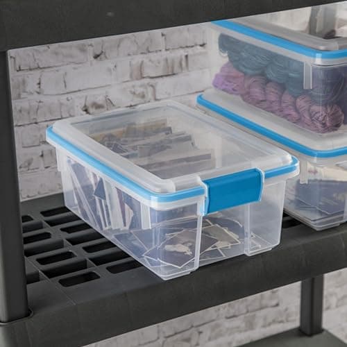 Sterilite 6-Pack Gasket Box, Weather-Resistant Storage Bins with Latching Lids, 12 Quart - Heavy-Duty Organizing Containers for Closet, Bathroom, and Office thumbnail 5