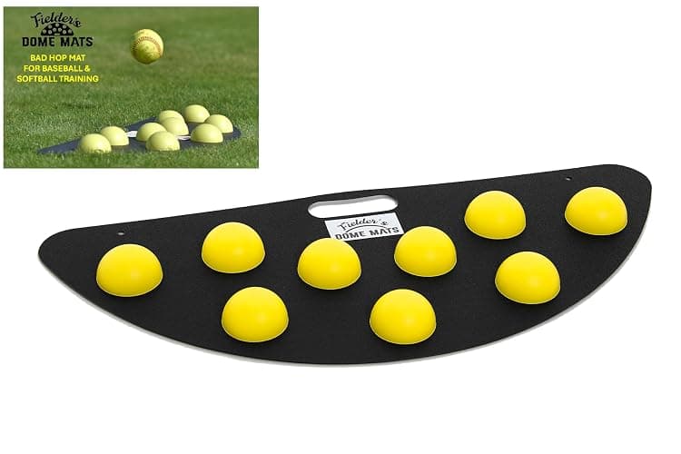 Fielder's Dome Mat – Baseball and Softball Bad Hop Training Equipment for Fielding Practice, Agility, Hand-Eye Coordination and Reaction Speed. Durable, Multi-Surface Compatible. 33.5" x 14" x 1.75" thumbnail 2