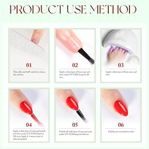 Double Rhythm 15ML Gel Nail Polish Pure Sheer Same Color Same Bottle Soak Off Gel Polish Art Manicure Salon DIY at Home for Women (Burgundy-A1129) thumbnail 10