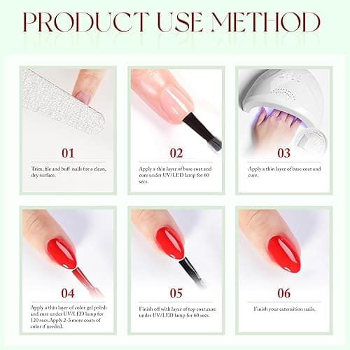 Double Rhythm 15ML Gel Nail Polish Pure Sheer Same Color Same Bottle Soak Off Gel Polish Art Manicure Salon DIY at Home for Women (Burgundy-A1129) thumbnail 11