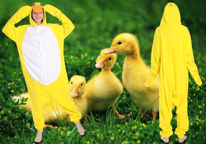 Markest Unisex Onesie for Adult and Teenagers Animal Yellow Duck Cosplay Costumes One Piece Pajama thumbnail 5