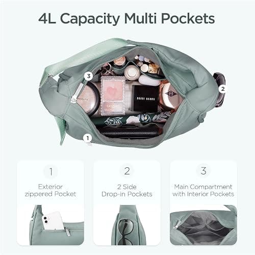 Babysun Mini Shoulder Bag Women Nylon Crescent Bag Underarm Shoulder Purse Women's Shoulder Handbags Small Tote Bag thumbnail 4
