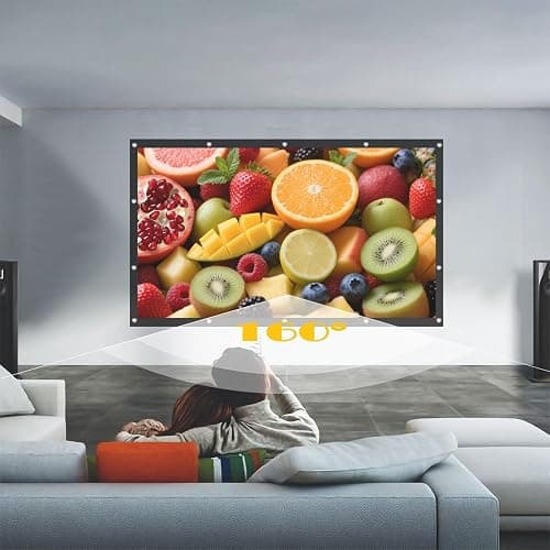BooLooT Projector Screen Portable Movies Screens 16:9 Foldable Wrinkle-Resistant Fabric with Dual Adhesive/Nail Hooks for Stable Wall Mount, Ideal for Home Theater & Movie Nights (120 inches) thumbnail 5