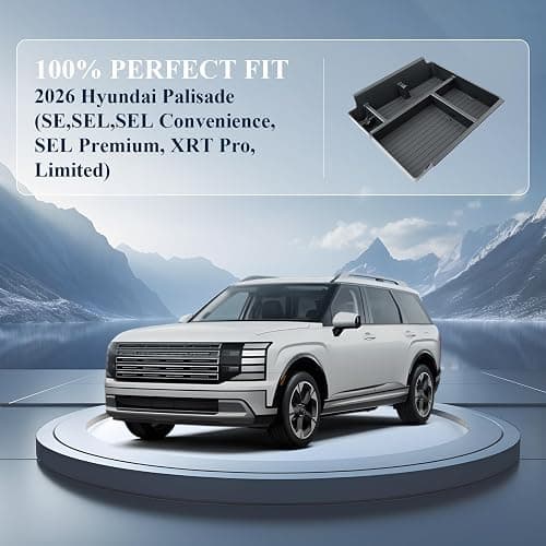 BIBIBO for 2026 Hyundai Palisade Center Console Organizer 2026 Hyundai Palisade (SE,SEL,SEL Convenience, SEL Premium, XRT Pro, Limited) Console 2026 Palisade Insert Tray (Not for Calligraphy) thumbnail 5
