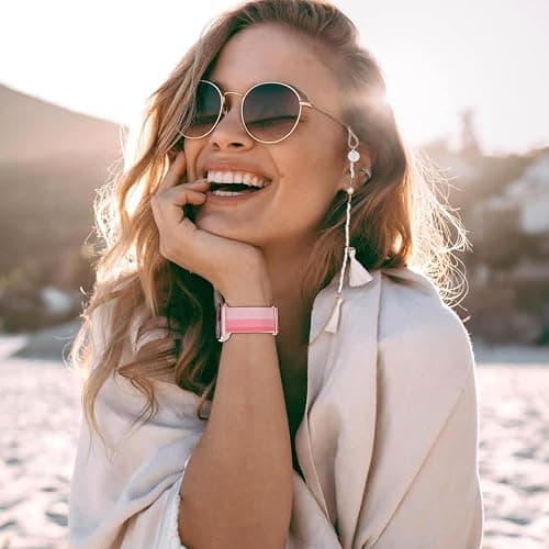Chinber Stretchy Band Compatible with Apple Watch 38mm 40mm 41mm 42mm 44mm 45mm 49mm for Women,Gradient Color Nylon Adjustable Straps for iWatch Series 9 8 7 6 SE 5 4 3 2 1 Ultra Ultra 2 thumbnail 7