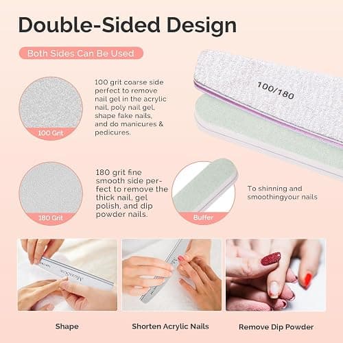 MelodySusie 14PCS Manicure Tools Kit Nail Care Kit with Nail File,Cuticle Trimmer and Pusher,Mini Sandpaper,Nail Brush and Cuticle Oil 25ML thumbnail 7
