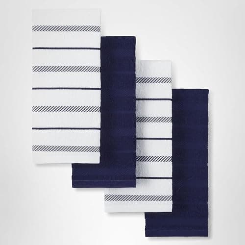 KitchenAid Albany Kitchen Towel 4-Pack Set, Cobalt Blue/White, 16"x26" thumbnail 6