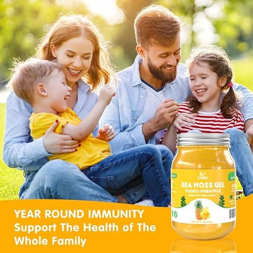 OALSE Sea Moss Gel Mango Pineapple Flavor - Natural Seamoss Gel with 92 Minerals and Vitamins - Non-GMO, Gluten-Free, Vegan - Immune Defense-15 OZ thumbnail 7