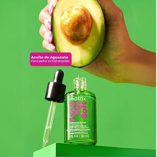 Matrix Multi-Use Hair Oil Serum for All Dry Hair, Hydrating Leave-In Treatment With Avocado Oil, Food for Soft, 50 ml thumbnail 3