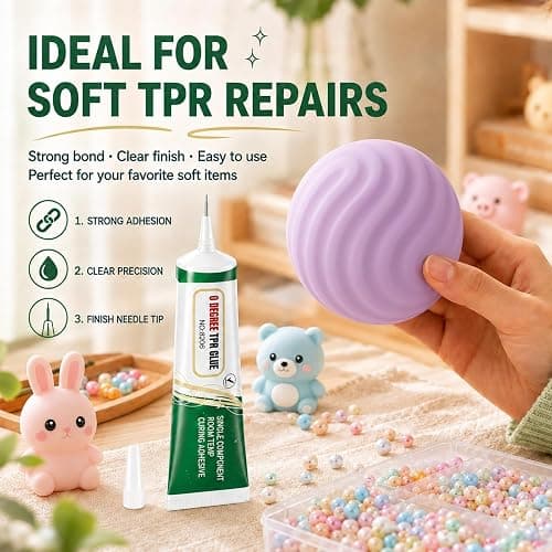2PCS Squishy Glue, Clear Silicone Glue for Squishy | Quick-Drying, Waterproof, Flexible Bond, Silicone Adhesive Repair Glue for Rubber, Model, TPU, TPR, TPE thumbnail 4