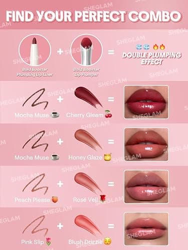 SHEGLAM Hydrating Lip Gloss Cruelty-Free Plumping Peptides-Rosé Veil - Rosé Veil thumbnail 4