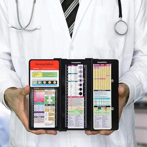 Nursing Clipboard with Nursing and Medical Edition Cheat Sheets 3 Layers Aluminum Foldable Nurse Clip Boards Notepad for Students, Nursing School Essentials (Black) - Black thumbnail 4