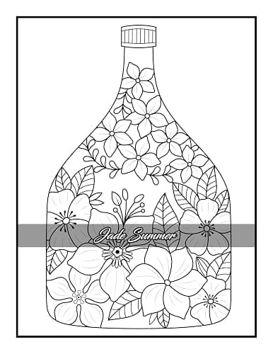 100 Flowers: An Adult Coloring Book with Bouquets, Wreaths, Swirls, Patterns, Decorations, Inspirational Designs, and Much More! thumbnail 39