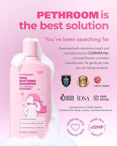 PETHROOM Pink Soothing Dog & Cat Shampoo and Conditioner for Dry Itchy Skin thumbnail 9